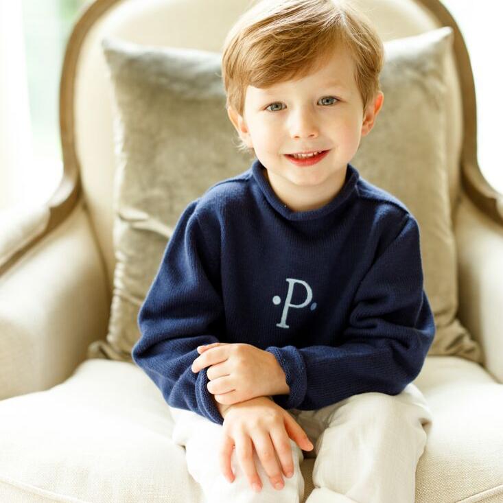 Jersey Rollneck Sweater in Navy