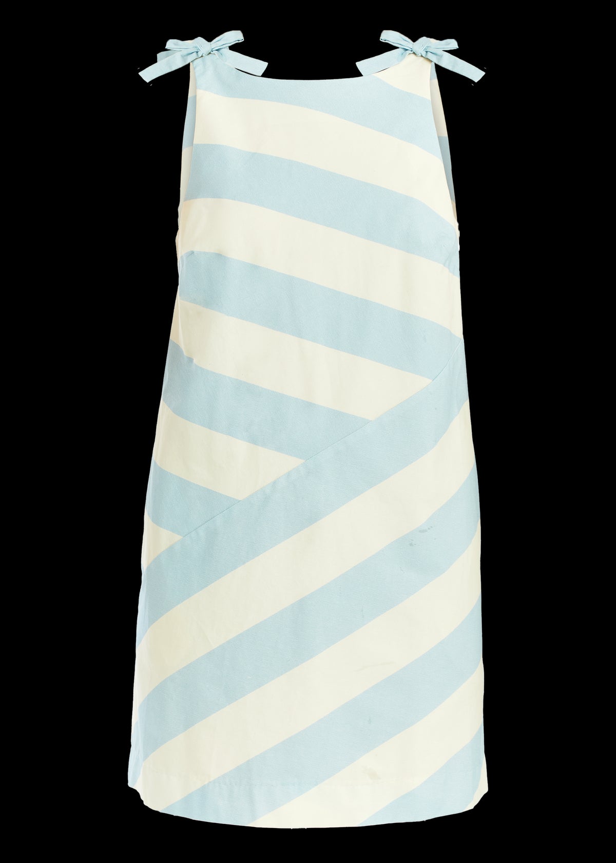 Payton Shift Mini Dress in Blue & Ivory Stripe