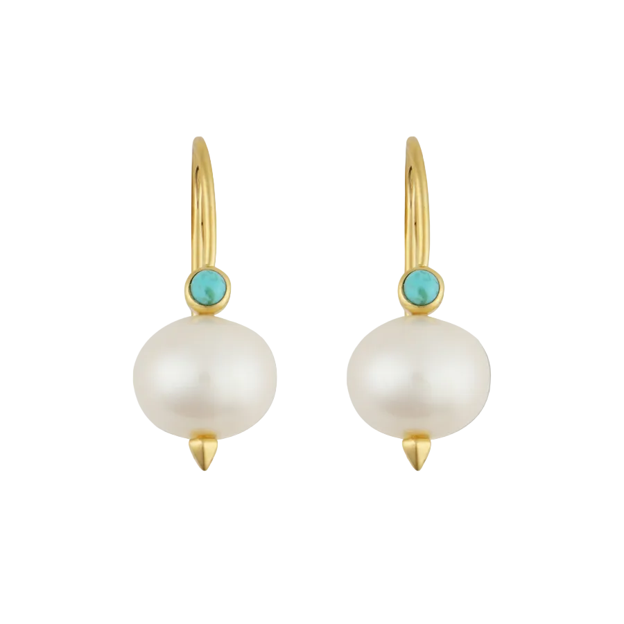 Pearl Earring with Turquoise