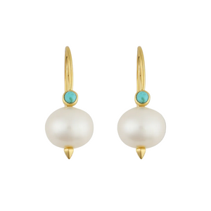 Pearl Earring with Turquoise