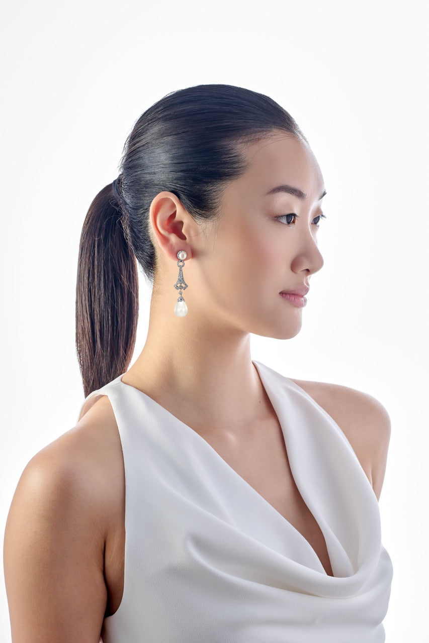 Pearl Lattice Earrings