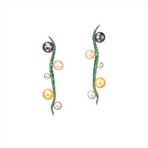 Pearl Blades of Grass Earrings
