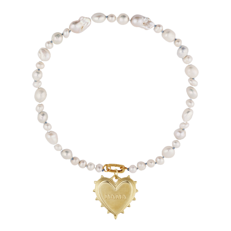 【HYERES LOR】23SS★ H edition White Pearl Bead Necklace Host Necklace, Baroque Pearl with Beads - White – Gohar World