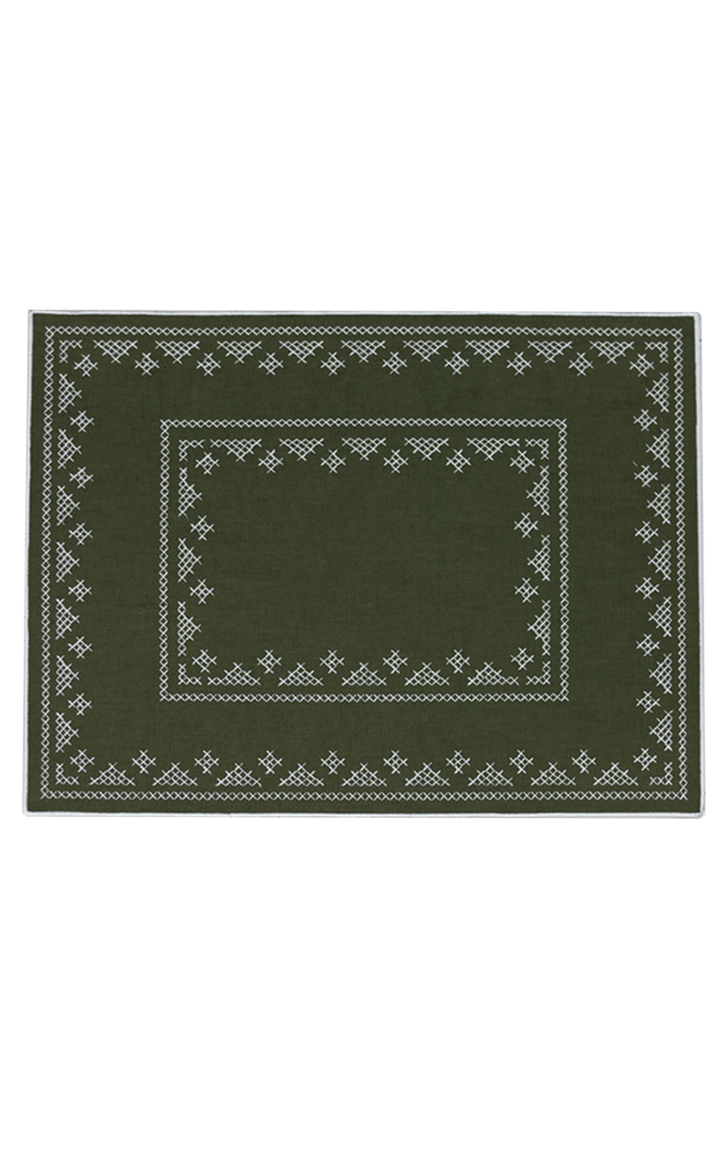 Pedralbes Placemats in Olive, Set of 4