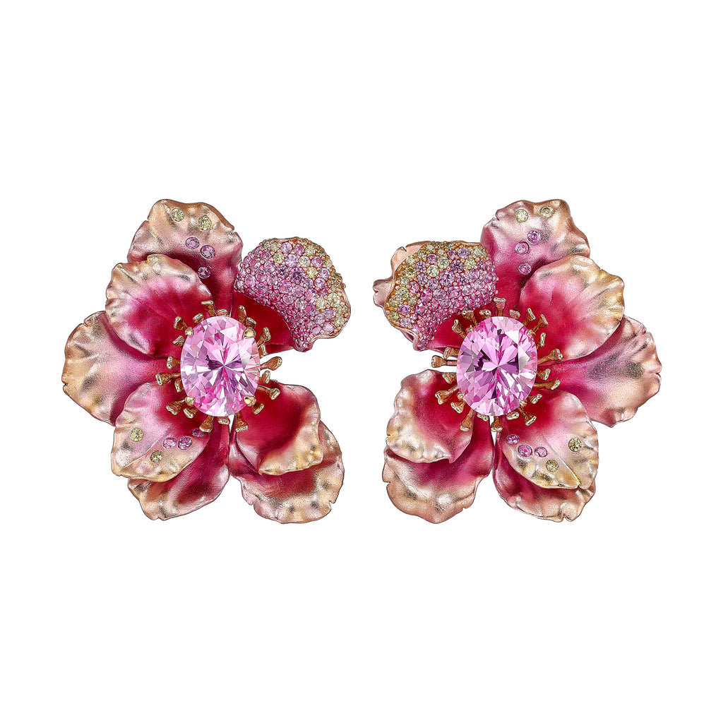 Peony Poppy Earrings