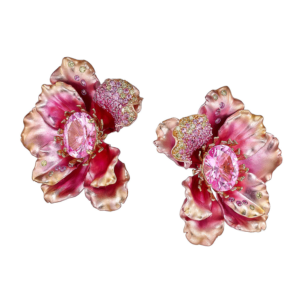 Peony Poppy Earrings