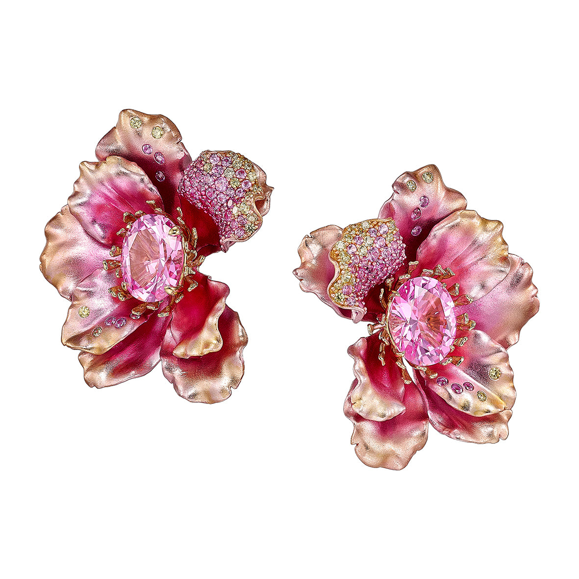 Peony Poppy Earrings