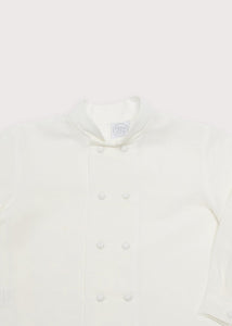 Boy's white double-breasted Mandarin collar shirt (12mths-10yrs) Shirts  from Pepa London