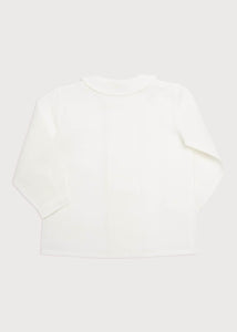 White Double-Breasted Peter Pan Collar Shirt (12mths-10yrs) Shirts  from Pepa London