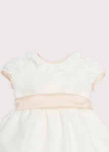 Flower Girl Ivory Dress with Pink Silk Sash (6mths-10yrs) Dresses from Pepa London