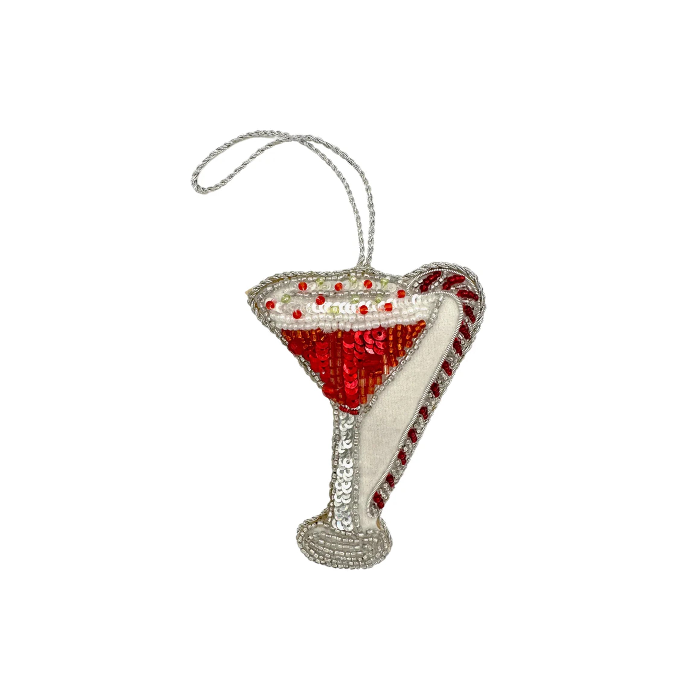 Henry Handwork Peppermint Martini Ornament - Thumbnail 4