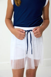 Pleated Skort in White