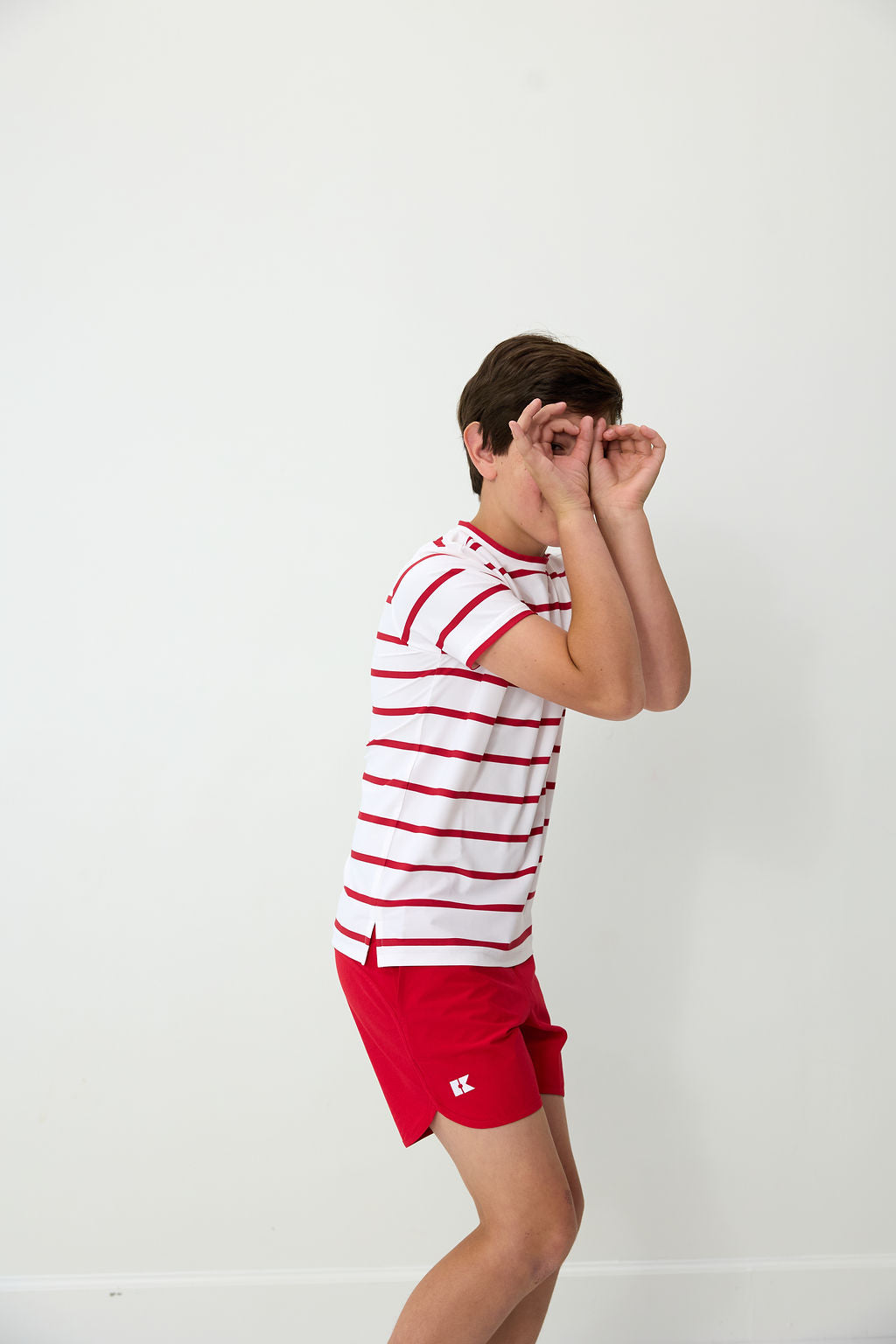 Practice Shirt in Red & White Stripe