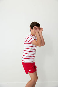 Practice Shirt in Red & White Stripe