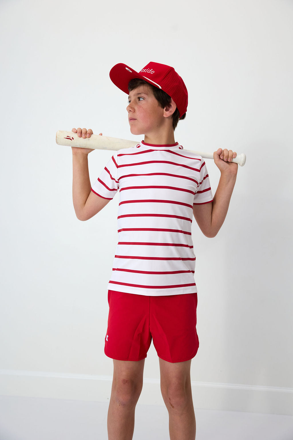 Practice Shirt in Red & White Stripe