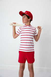 Practice Shirt in Red & White Stripe