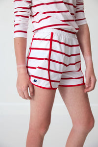 Tennis Super Shorts in Red & White