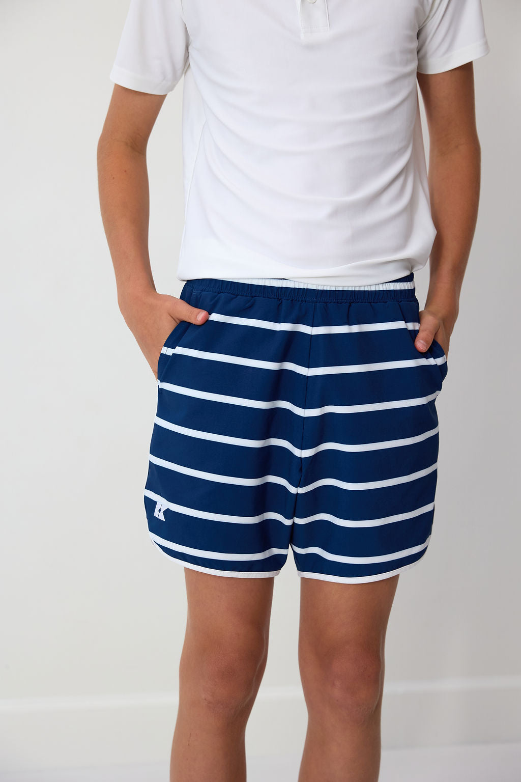 Retro Super Shorts in Navy & White