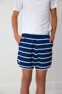 Retro Super Shorts in Navy & White