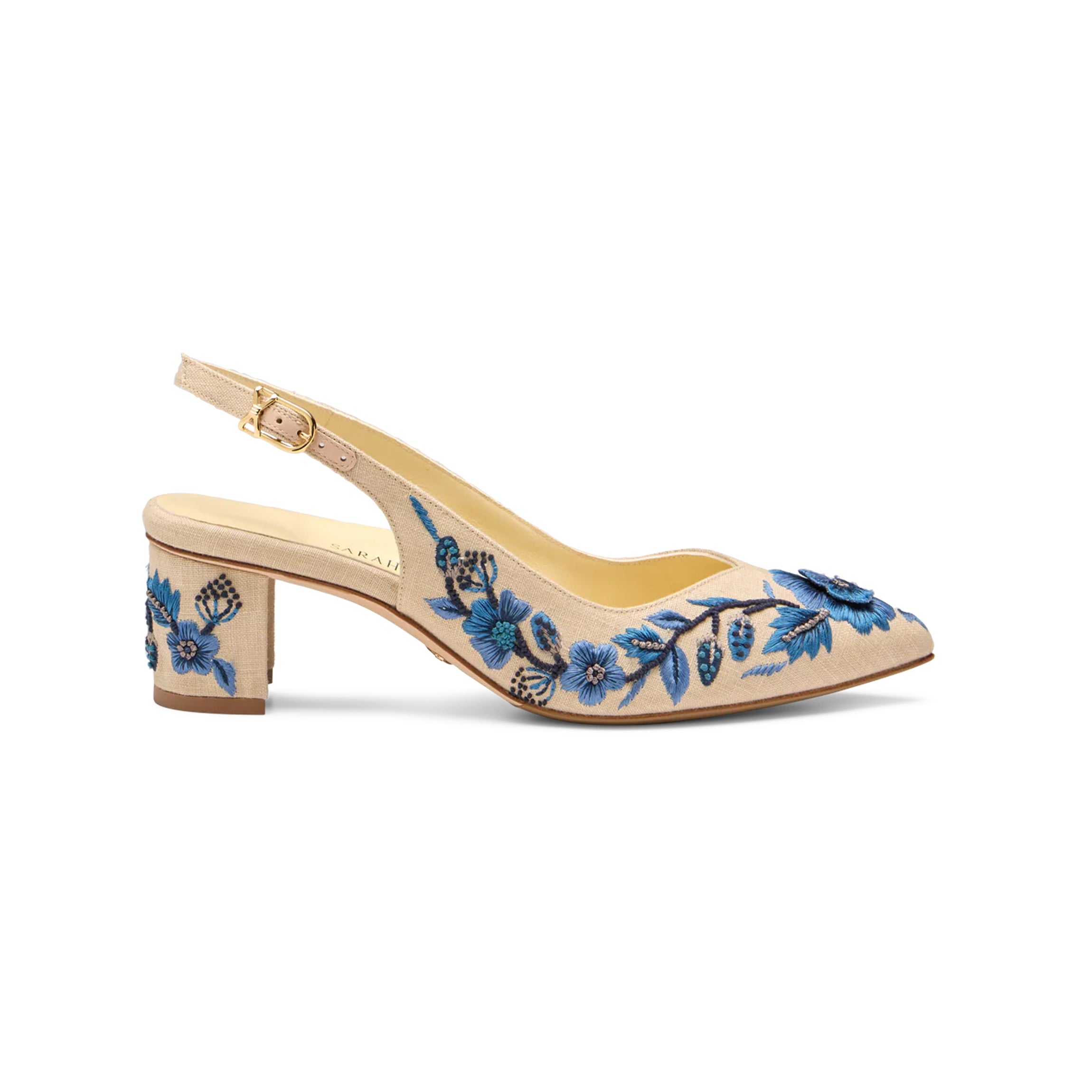 Perfect Emma Sling 50 in Navy Floral Linen