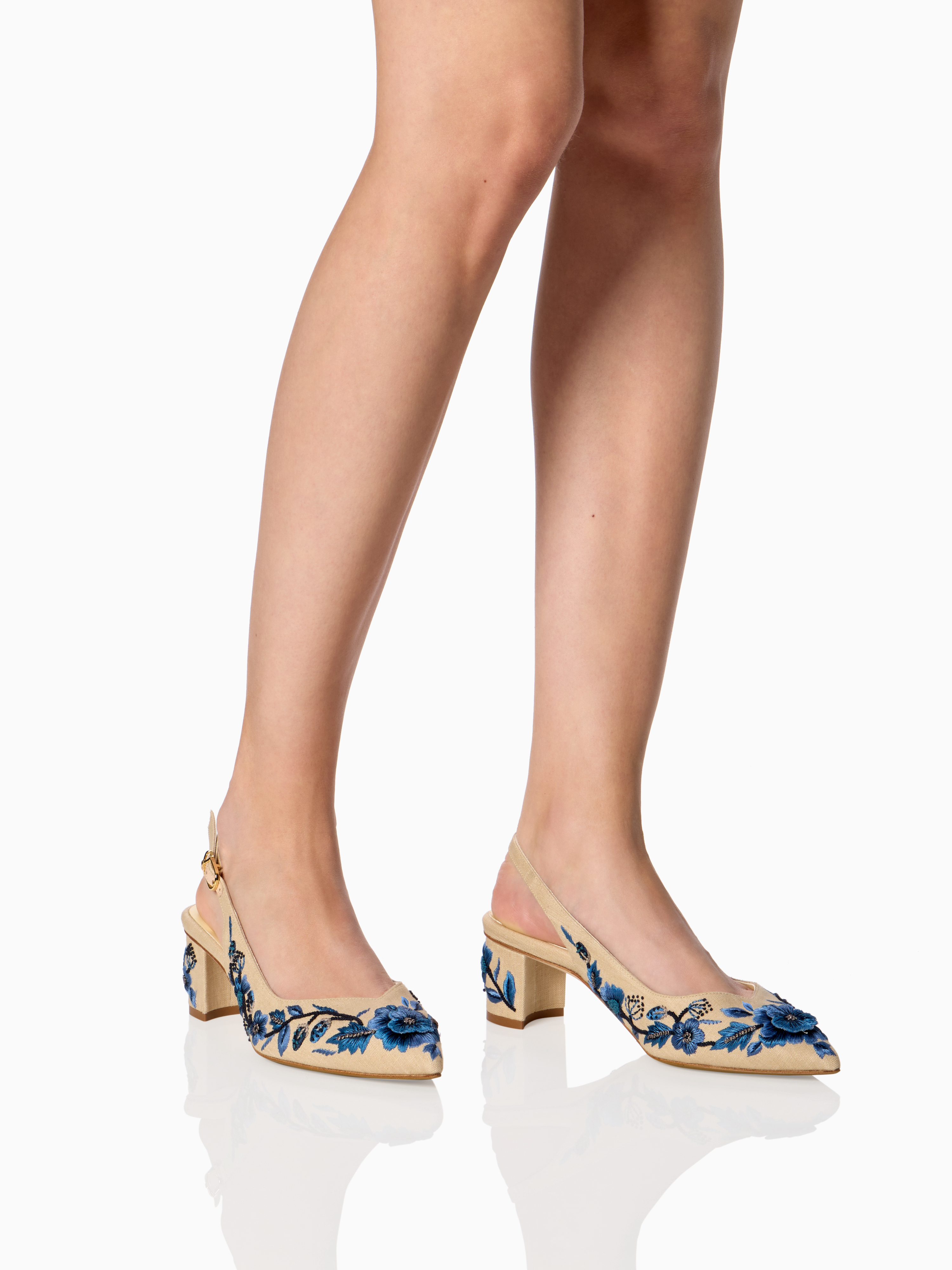 Perfect Emma Sling 50 in Navy Floral Linen