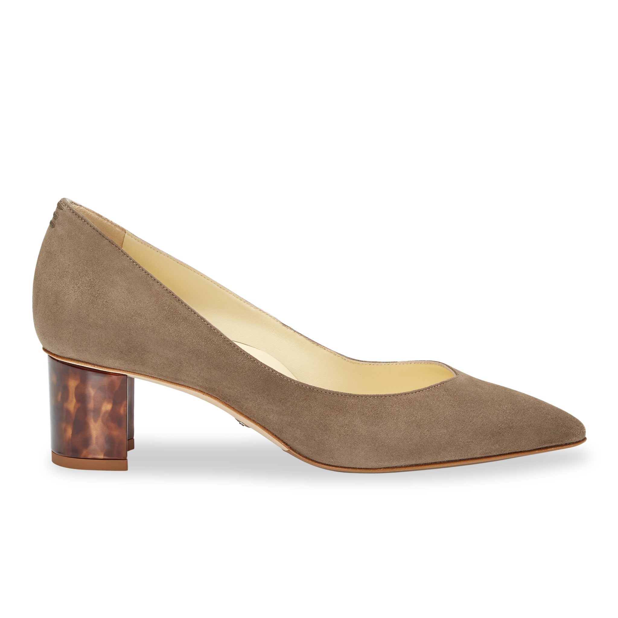 50mm Italian Made Pointed Toe Perfect Emma Pump in Taupe Suede