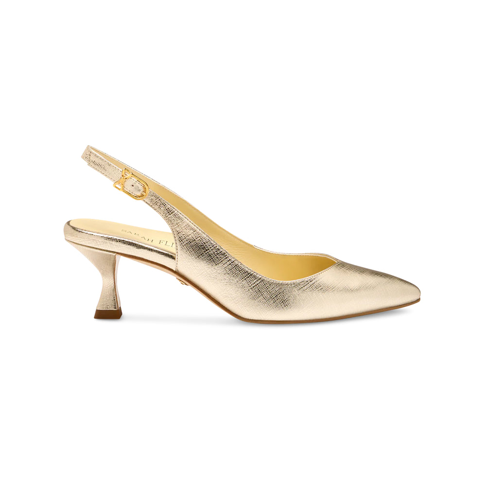 Perfect Kitten Sling 50 in Gold Saffiano