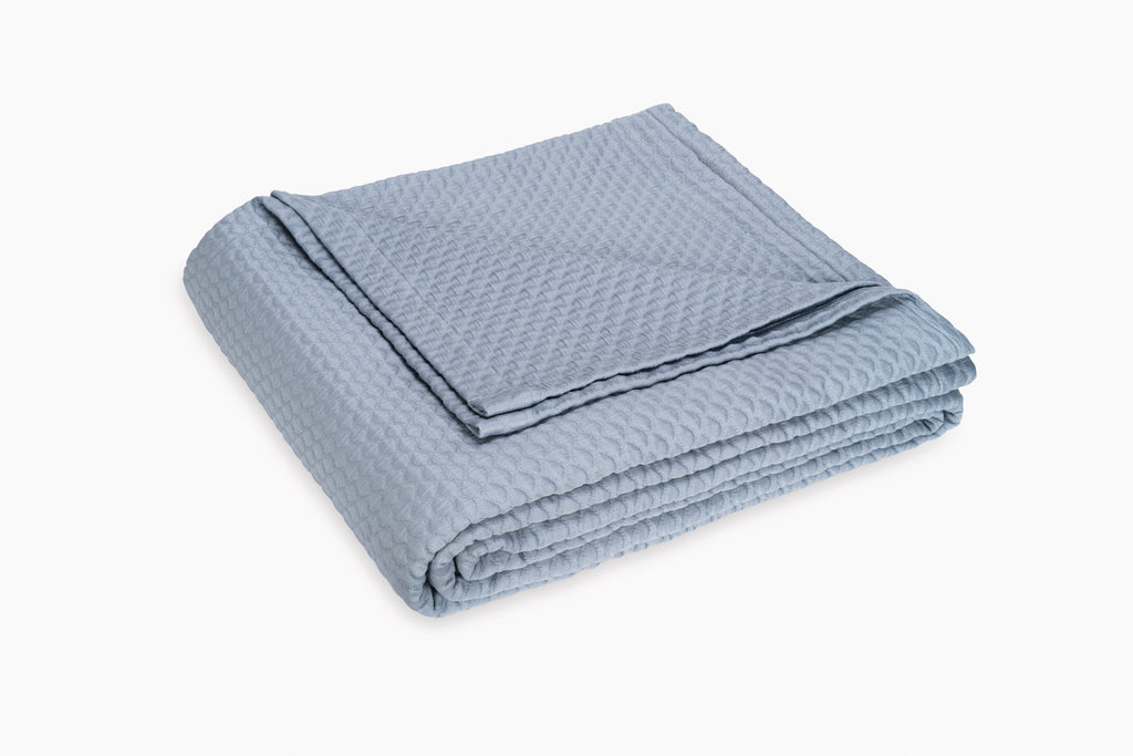 Perla Coverlet in Hazy Blue