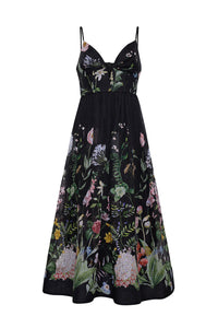 Pero Midi Dress in Bloomsfield Black