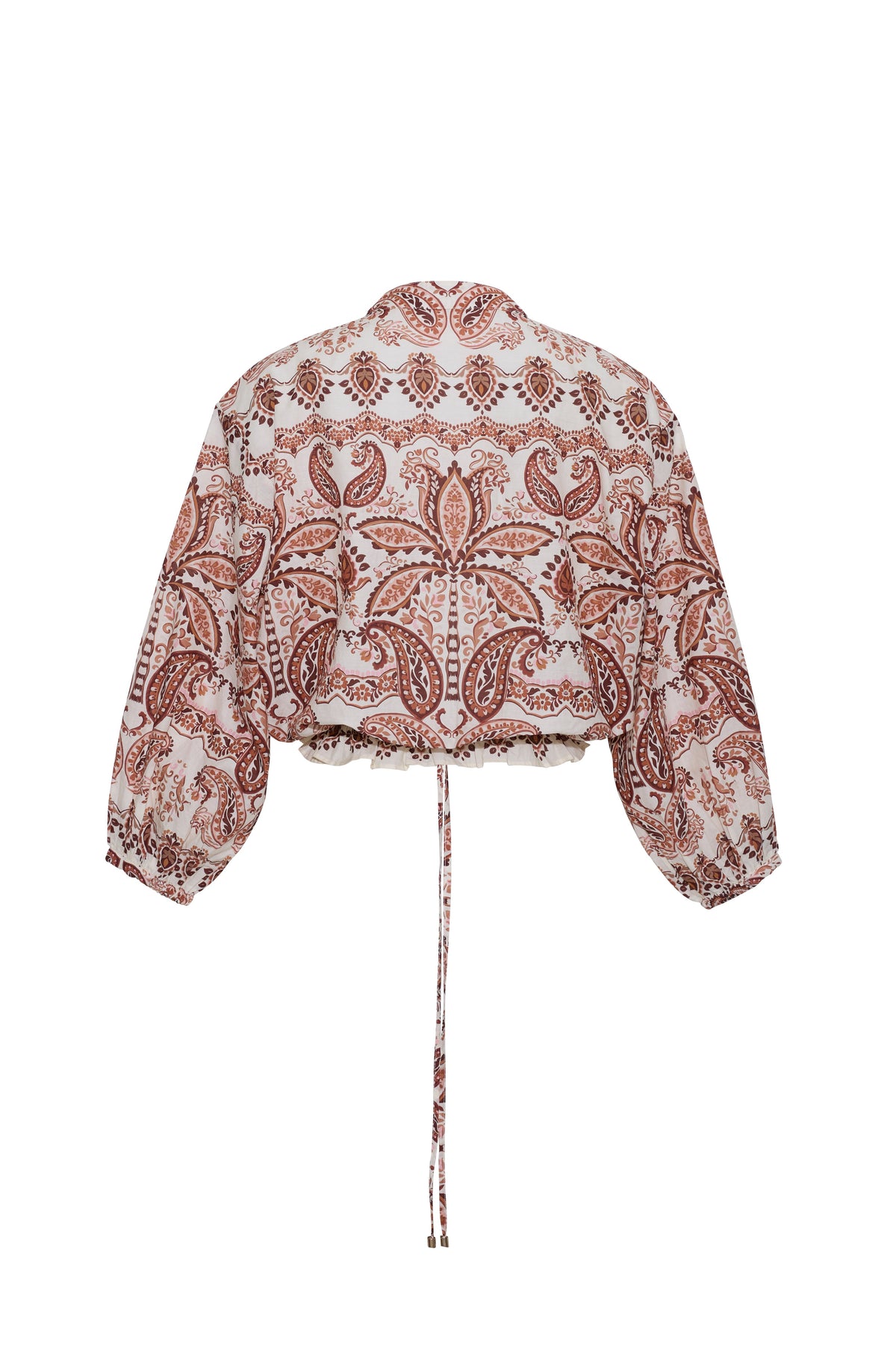 Perrin Top in Palm Paisley Ivory