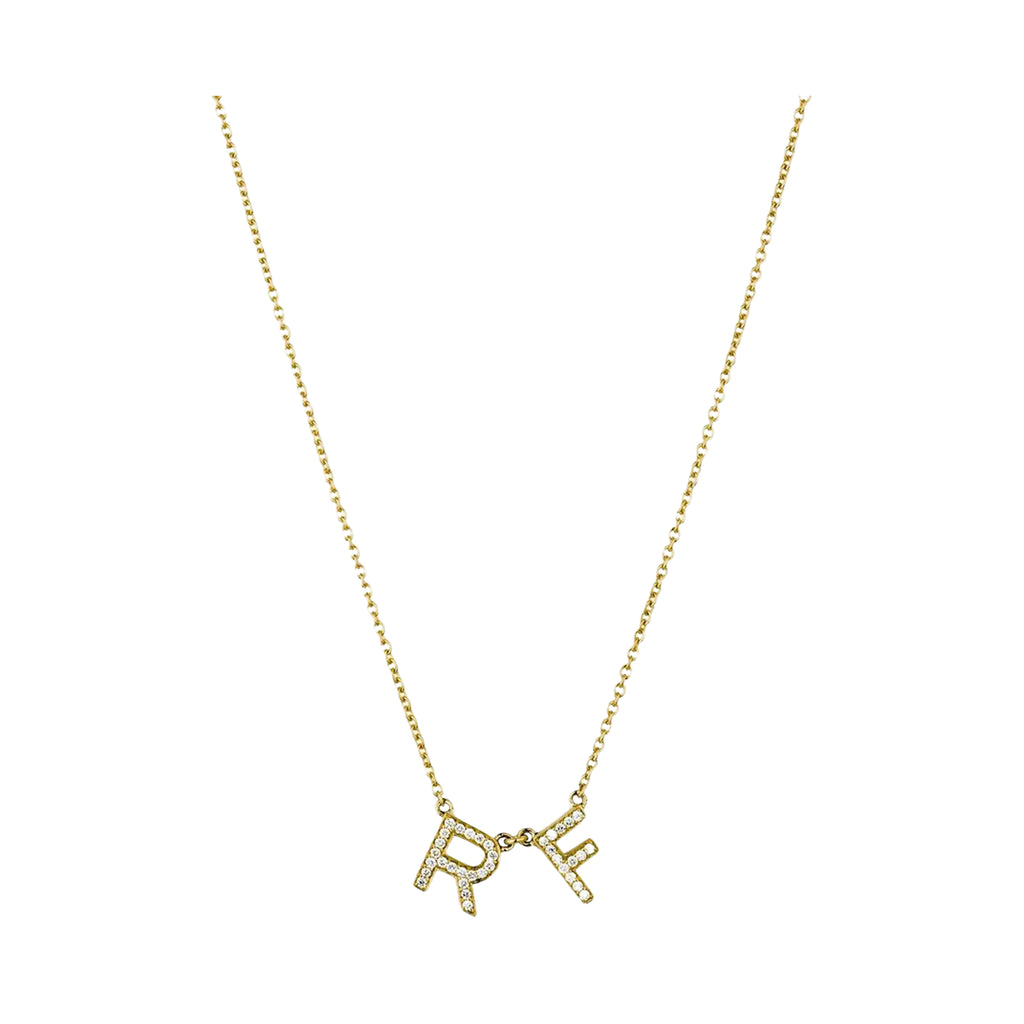 Personalized Diamond Initial Necklace