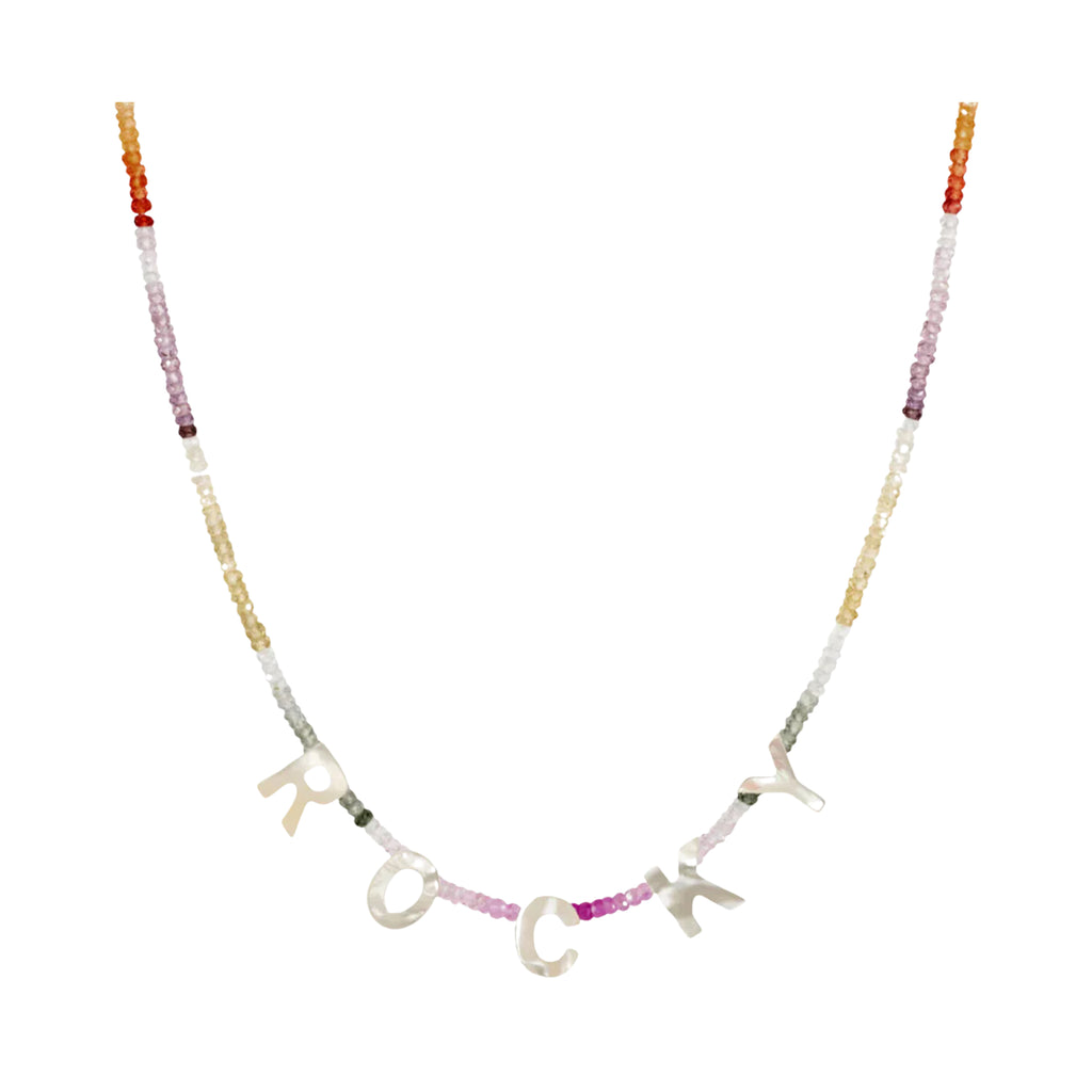 Personalized Mother of Pearl Letter Necklace