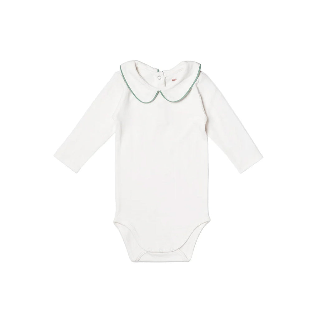 Peter Pan One-Piece in Seafoam Piping