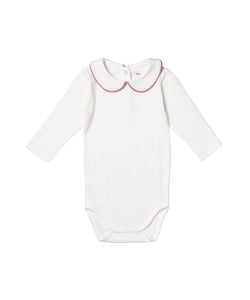 Peter Pan One-Piece in Rose Piping