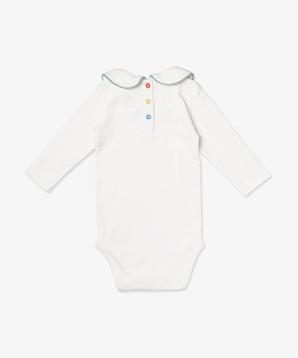 Peter Pan One-Piece in Seafoam Piping