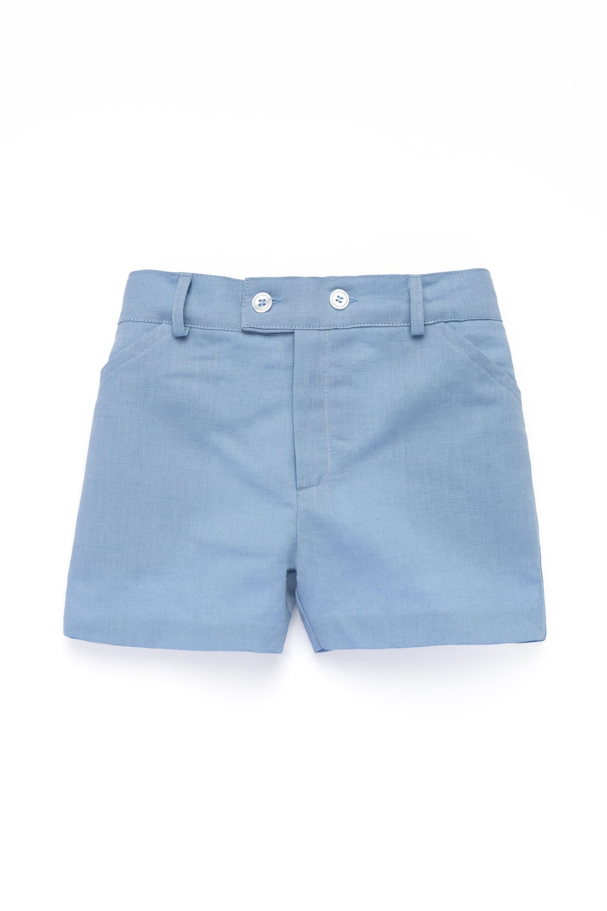 Sebastian Linen Shorts in Coastal Blue