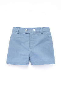 Sebastian Linen Shorts in Coastal Blue