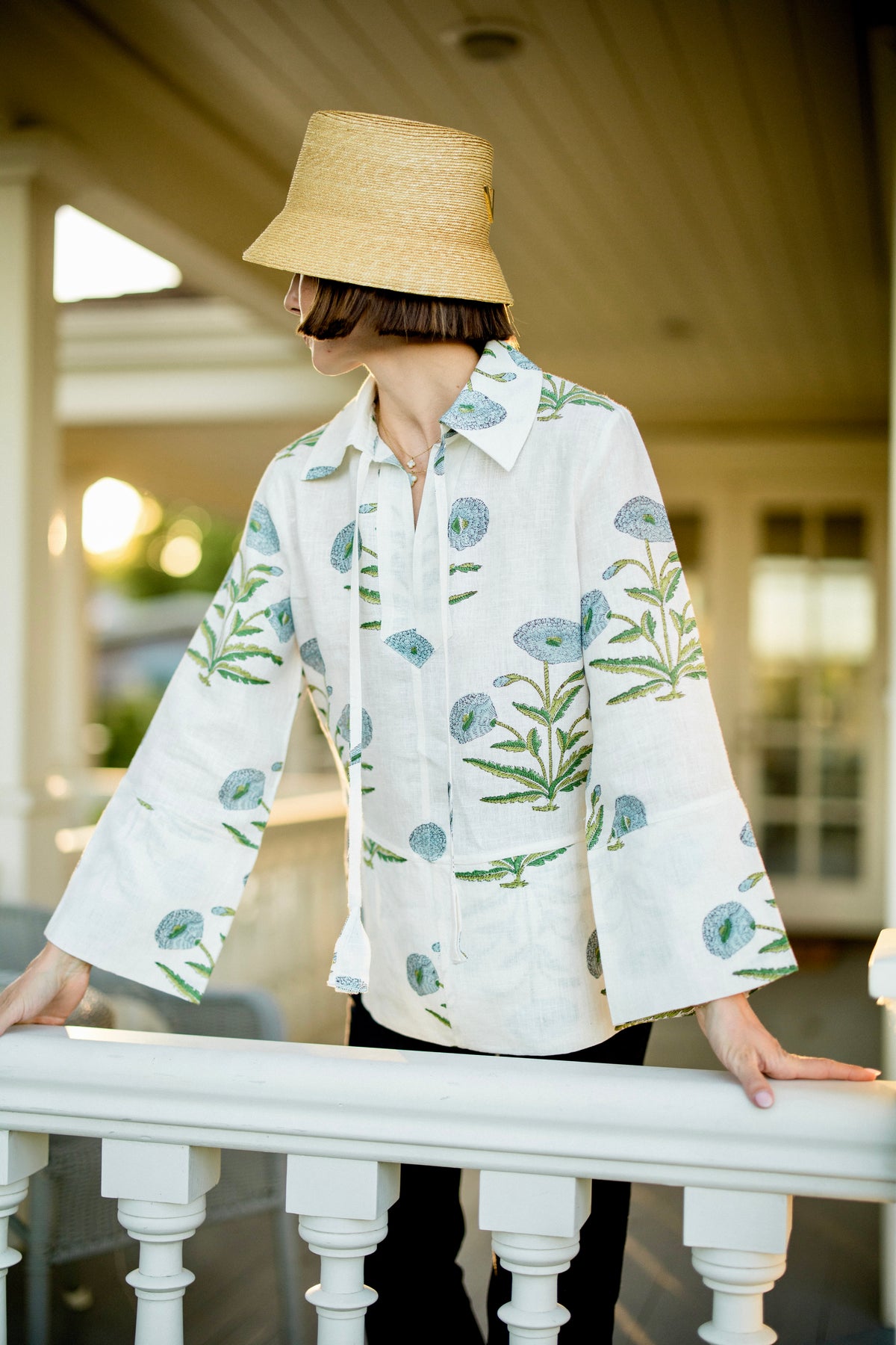 Petra Tunic Blue/Green Flower