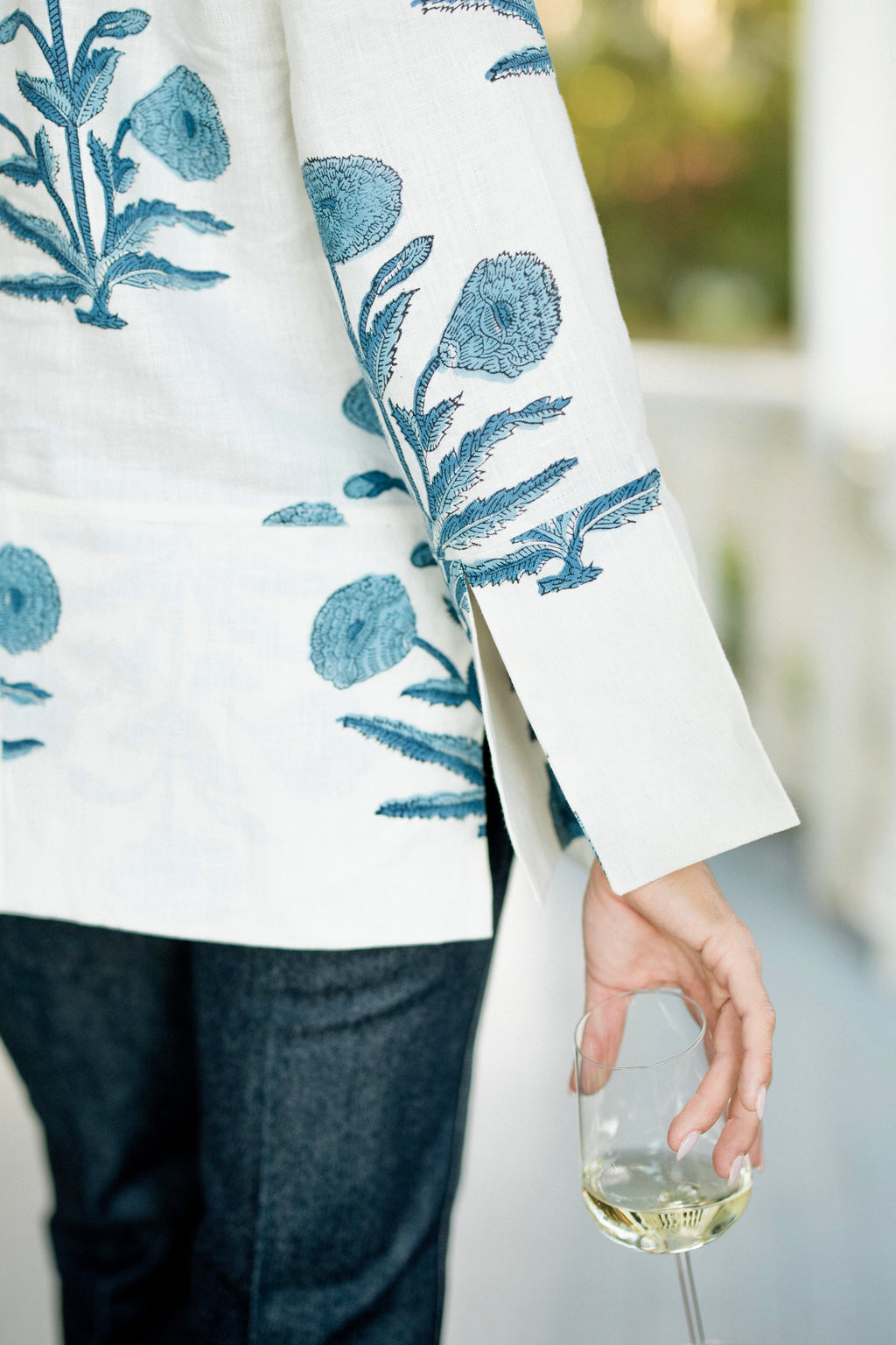 Petra Tunic Indigo Flower