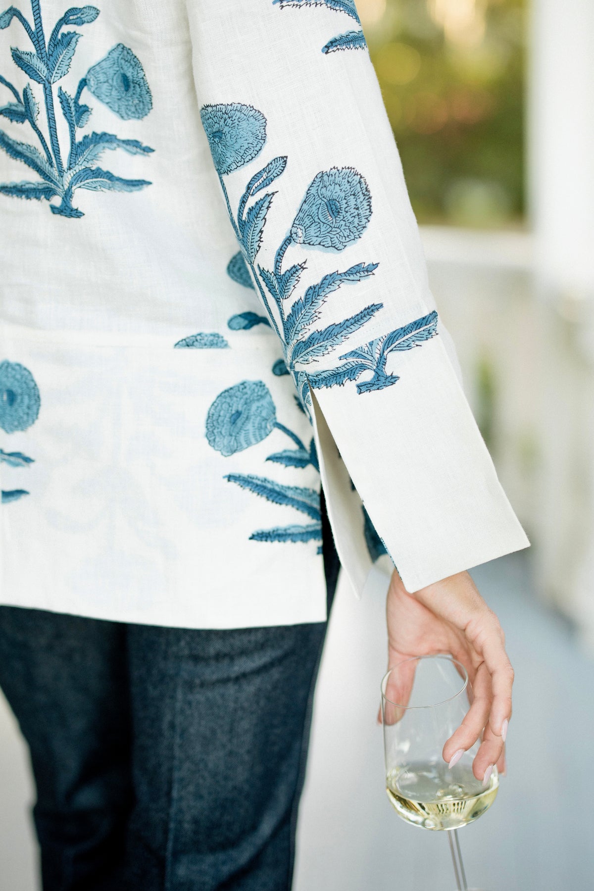 Petra Tunic Indigo Flower