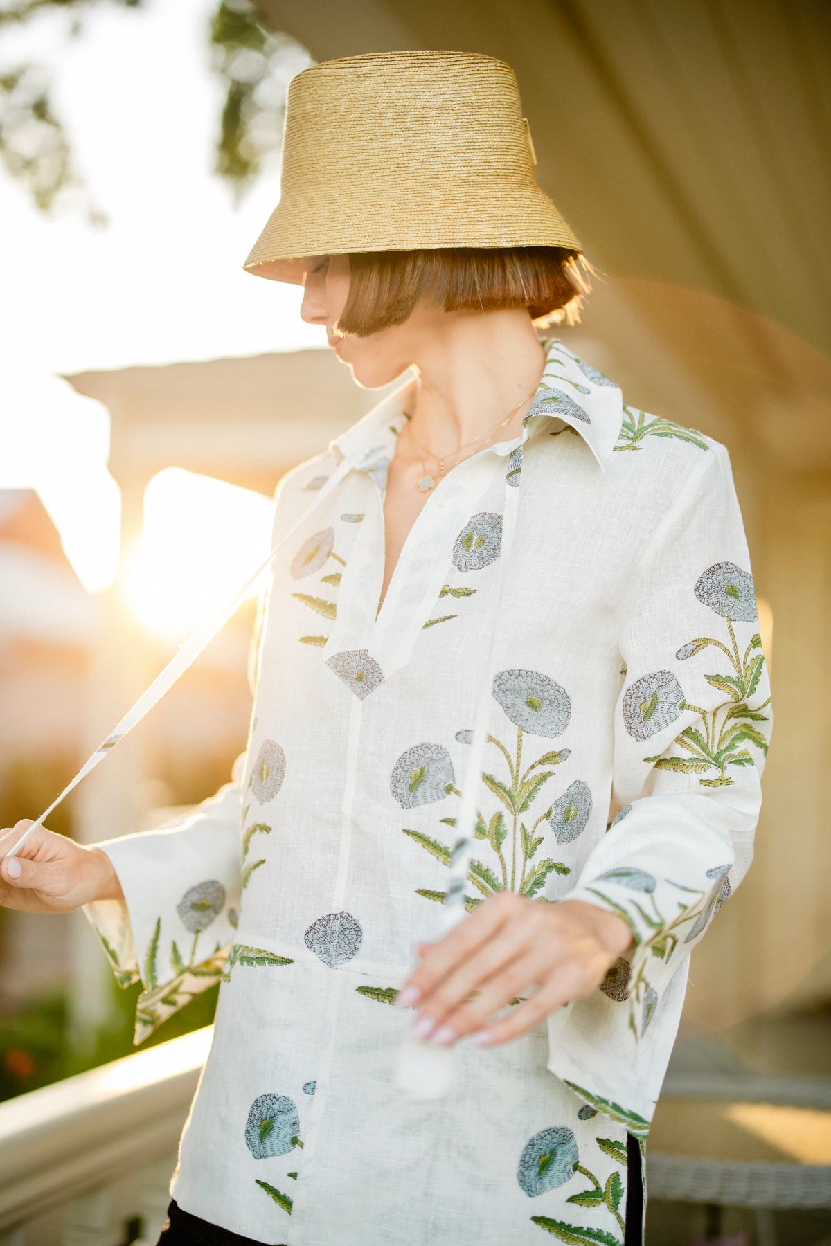 Petra Tunic Blue/Green Flower