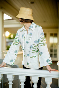 Petra Tunic Blue/Green Flower