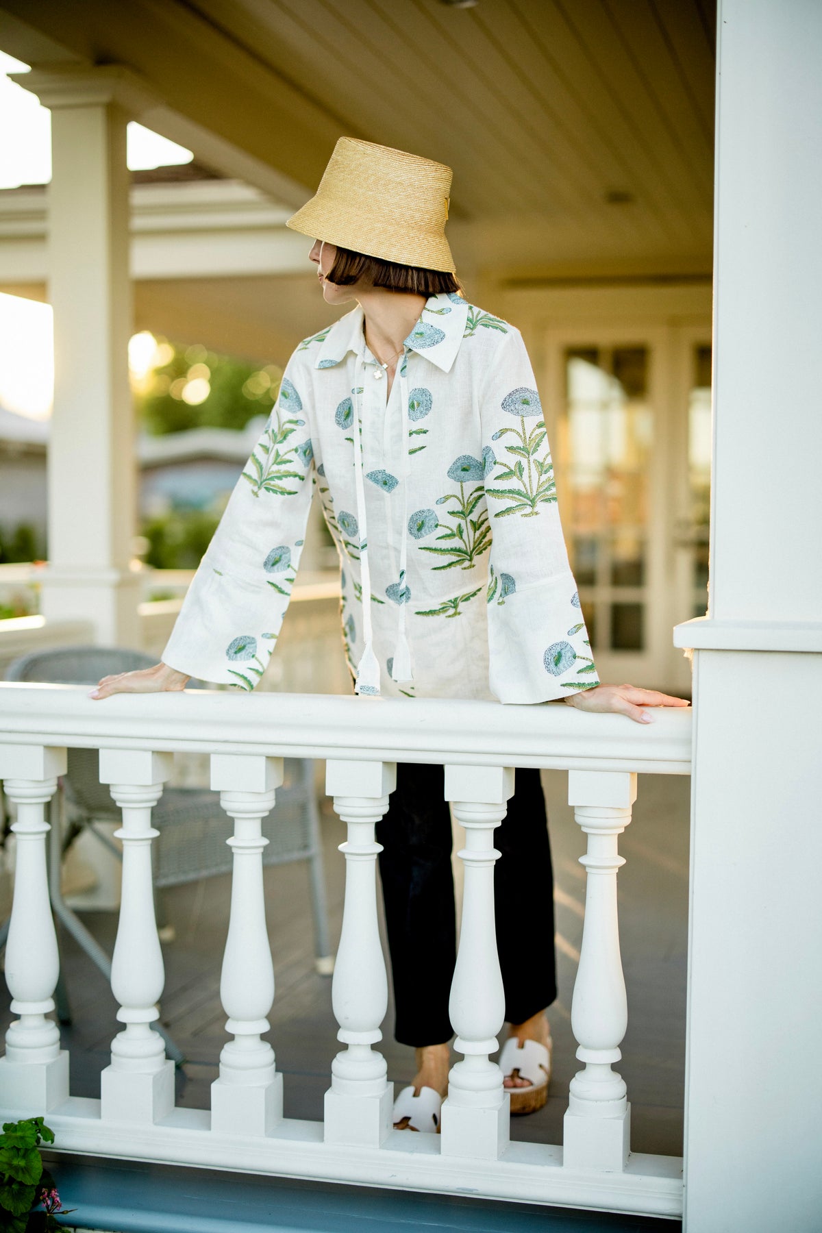 Petra Tunic Blue/Green Flower