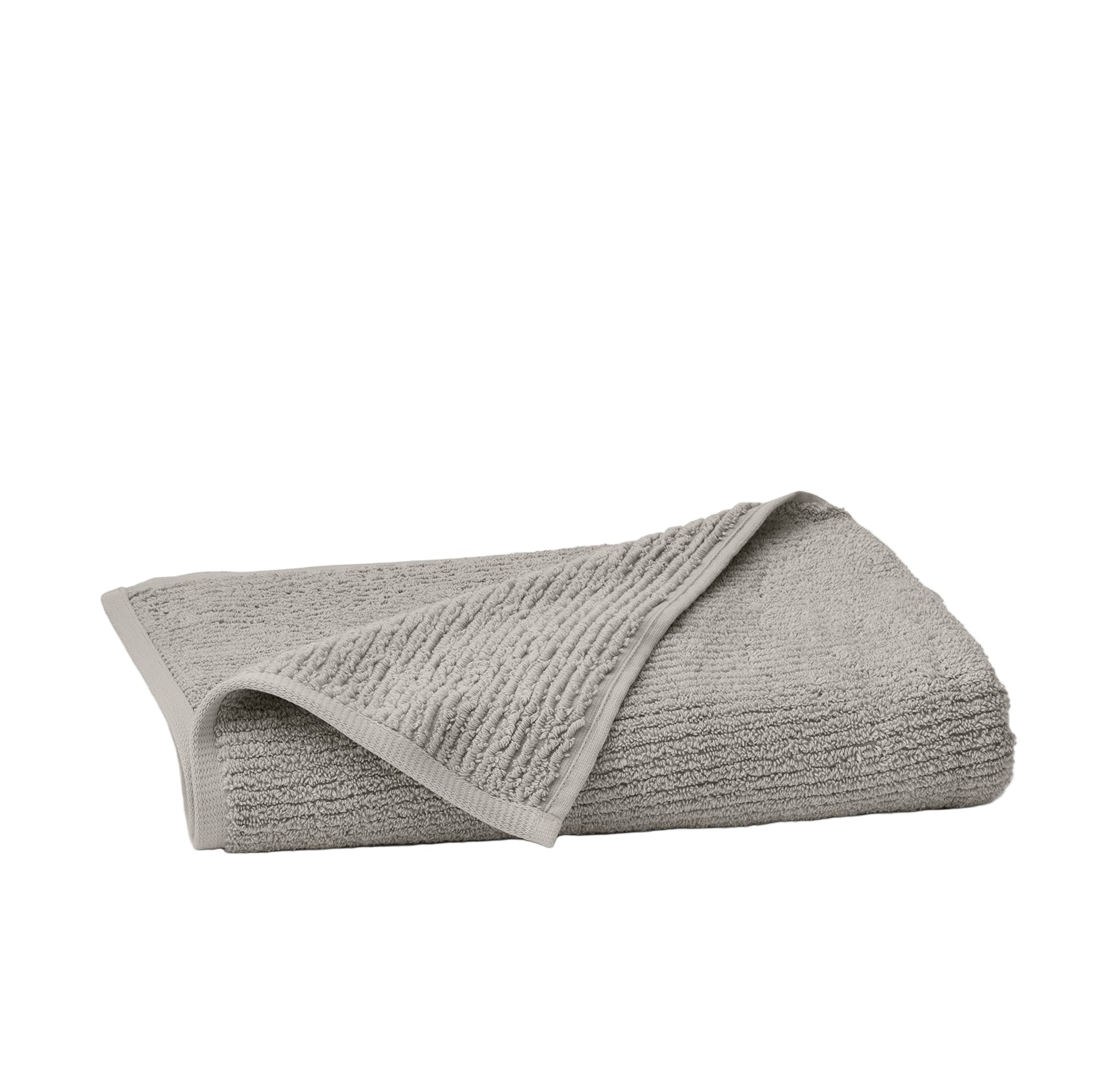 Turkish Ribbed Bath Towel in Pewter