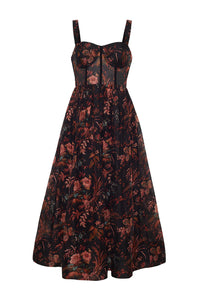 Pheobe Midi Dress in Pindell Black