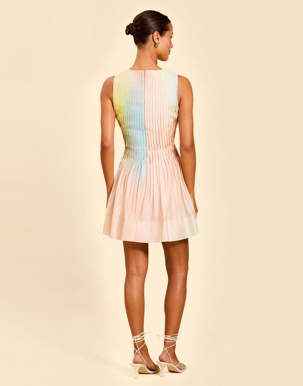 Philippa Pintuck Mini Dress in Sorbet Haze