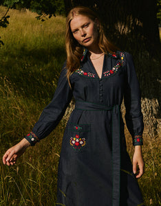 Folk Denim Western Dress