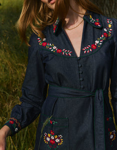 Folk Denim Western Dress