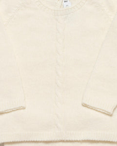 Boe Cable-Knit Baby Set With Bonnet in Ivory