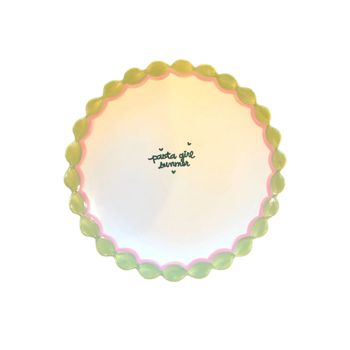 Hand-painted Custom Scalloped Dinner Plate